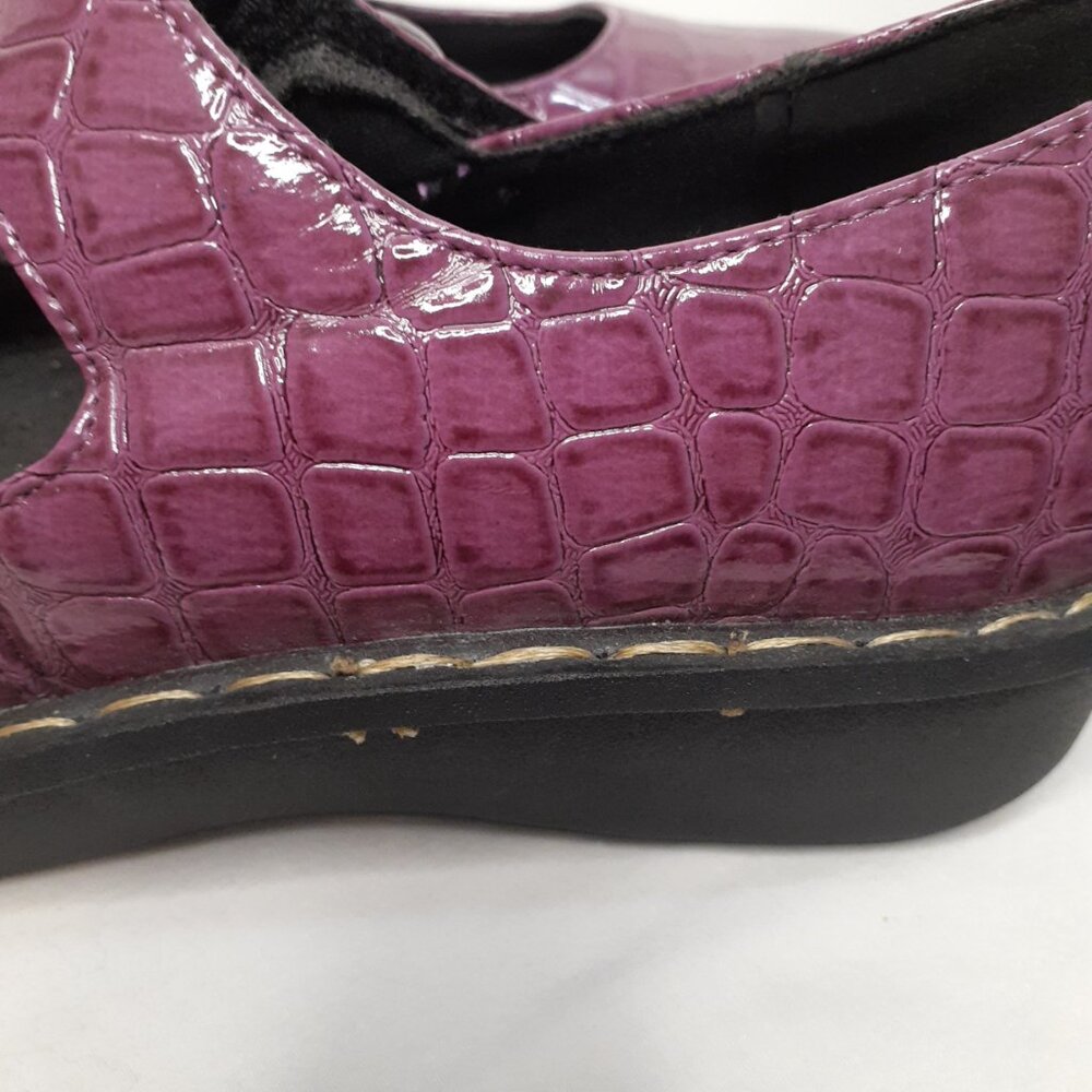 NWOB xeyes Girls Dress Shoes Mary Janes Faux Patent Leather SZ 2 Purple & Black - Picture 5 of 12